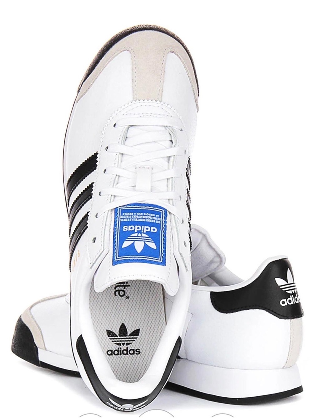 adidas Kids White Black Sneakers with Beige Accents